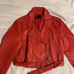 Bershka faux leather jacket